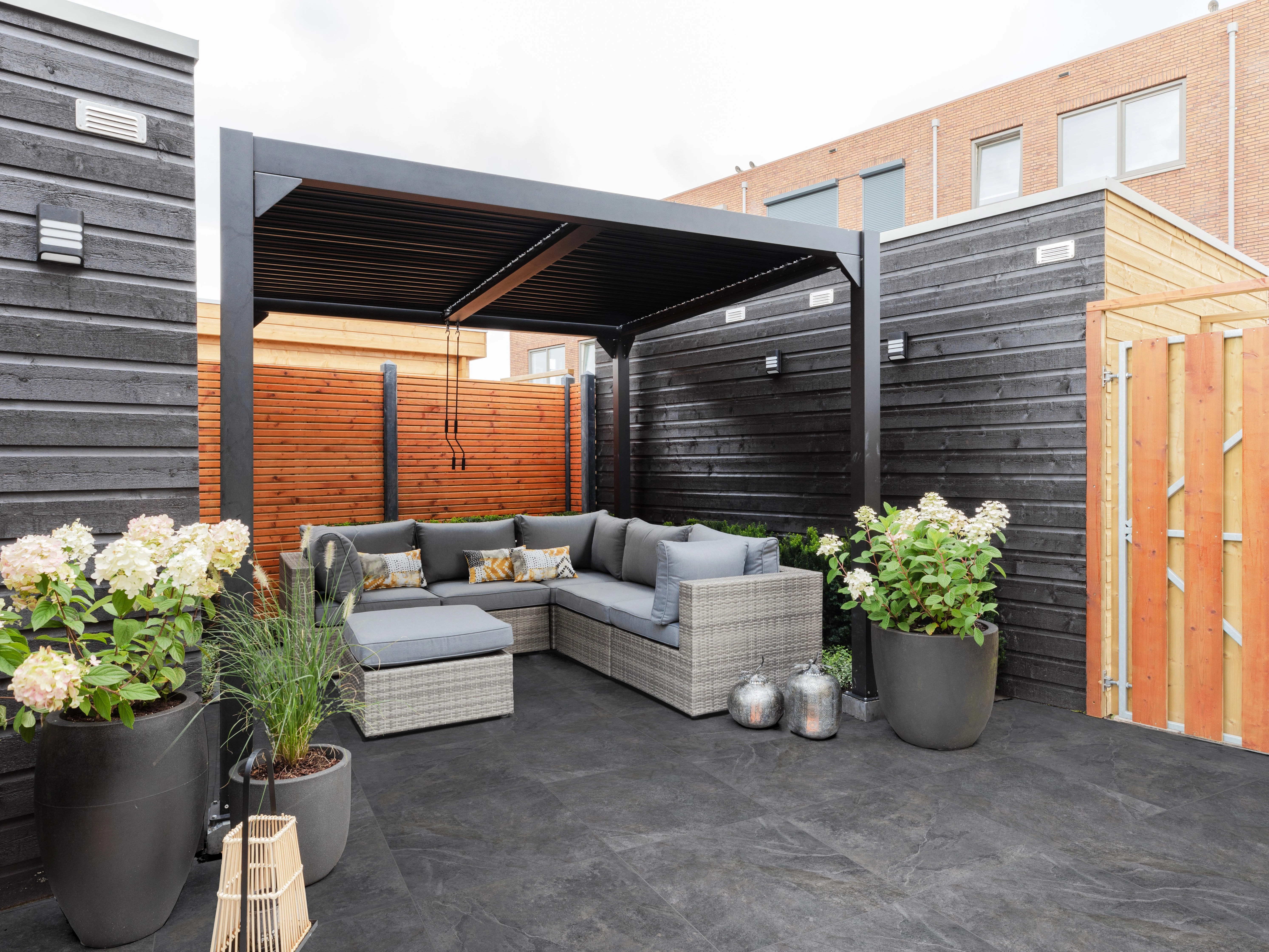 Gardenlux Keramische Tegel Cera3Line Pizarra Anthracite 90 x 90 x 3 cm - Afbeelding 3